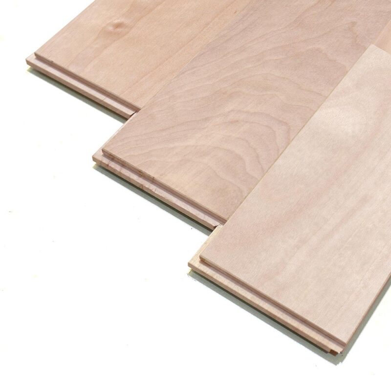 シルバー チェリー（カバザクラ / 樺桜） ユニ 無垢フローリング 15x120x1820mm｜プレミアムグレード【無塗装／自然塗料】1.53㎡（7枚）/箱