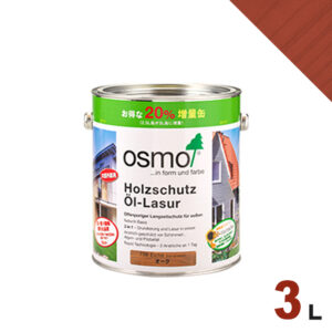 【本州・九州限定】OSMO（オスモ&エーデル） オスモカラー ウッドステインプロテクター #735 ノルディックレッド[3L] 屋外 木部用 ドイツ製 自然塗料