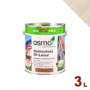 【本州・九州限定】OSMO（オスモ&エーデル） オスモカラー ウッドステインプロテクター #900 ホワイト[3L] 屋外 木部用 ドイツ製 自然塗料