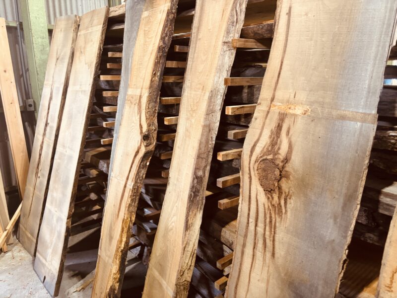 国産クリの耳付き板