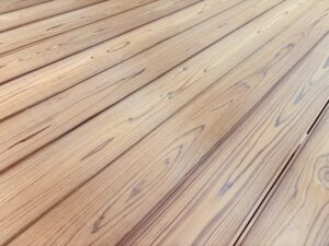 ヒノキ無垢フローリング サーモ加工 U-OILエキストラクリア塗装 施工後